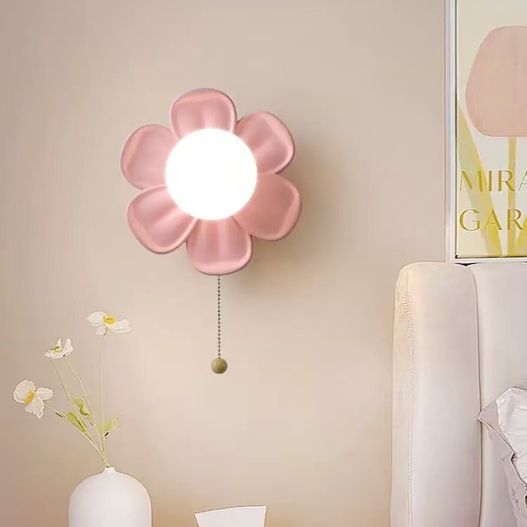 Modern Minimalist Flower Wall  - Baby Nursery Wall Lights ulasan dan harga