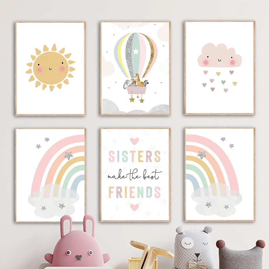 Giraffe Elephant Hot Balloon S - Baby Nursery Decor Girl ulasan dan harga