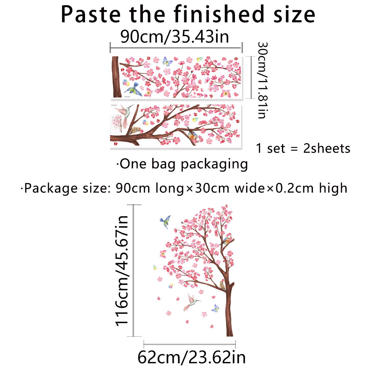 Watercolour Bird Flower Wall S - Baby Girl Nursery Quotes ulasan dan harga