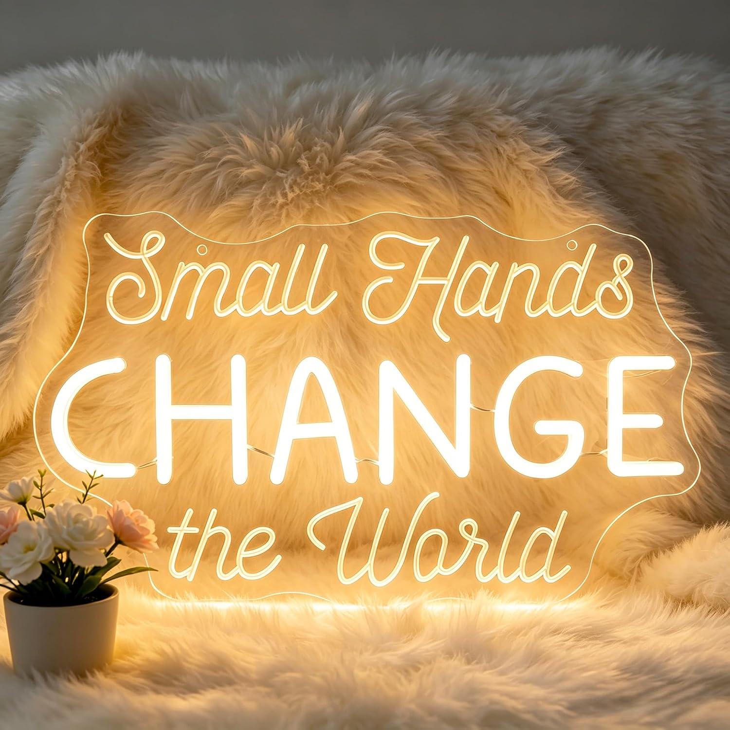 Small Hands Change the World N - Baby Nursery Wall Lights ulasan dan harga