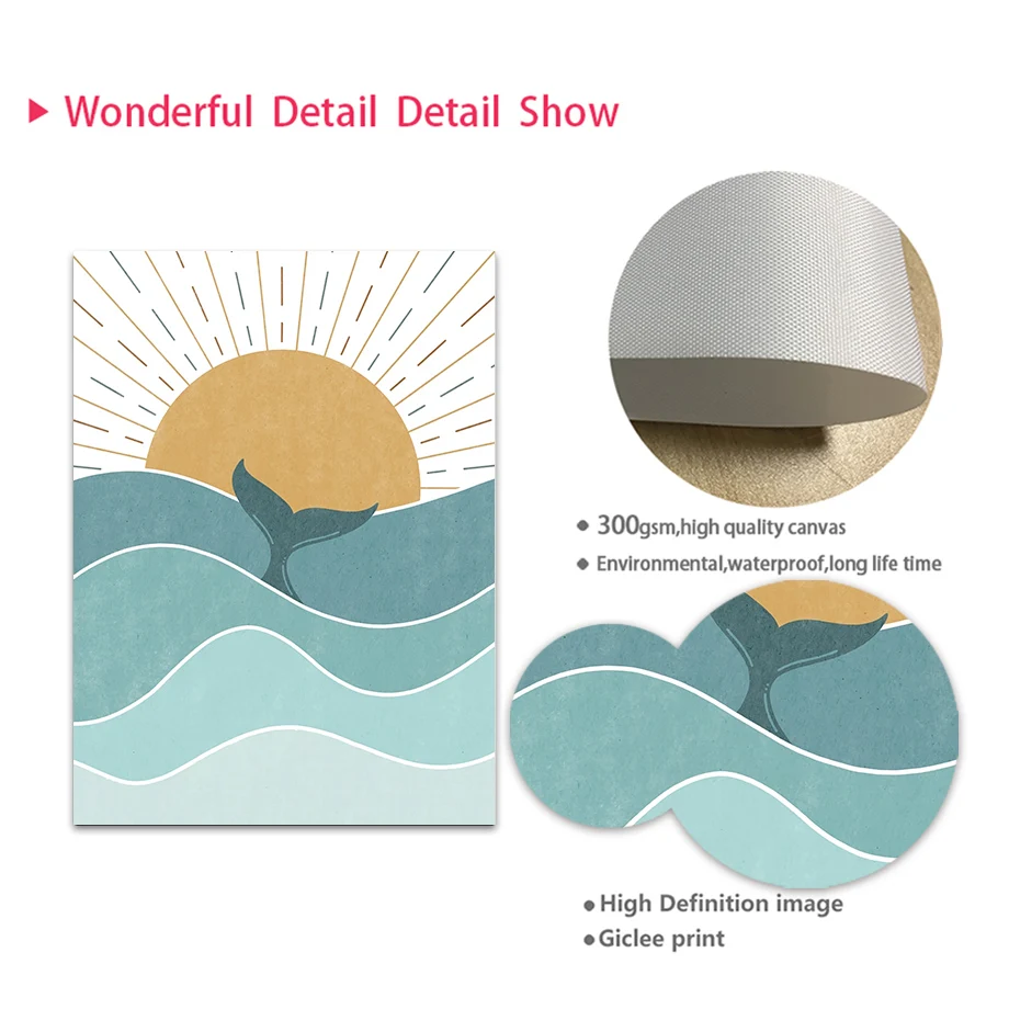 1pc frameless Fish Whale Seagu - Baby Girl Nursery Quotes ulasan dan harga