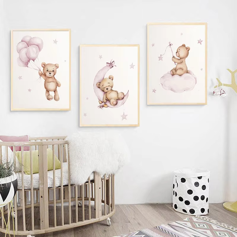 Bear Nursery Wall Art Decor Te - Baby Nursery Decor Girl ulasan dan harga
