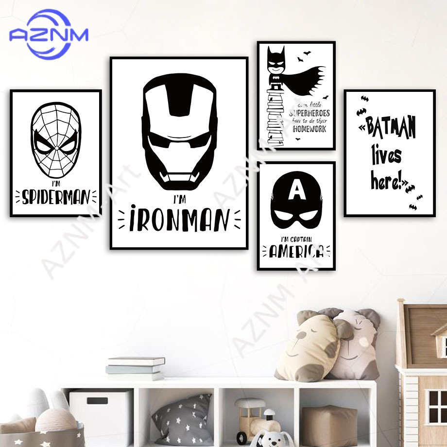 Wall Art Canvas Painting Bat C - Baby Nursery Boy ulasan dan harga